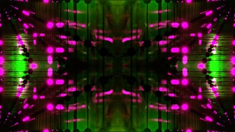 Pink and Green Strobe Lamp Kaleidoscope Background VJ Loop in 4K Stockbeeldmateriaal 339698845