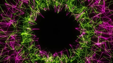 Pink and Green Structures Moving Background VJ Loop in 4K Stock Footage 315895213