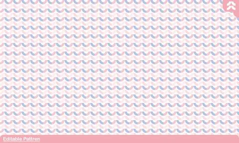 Pink and light blue wavy lines repeating background Stock Illustration
