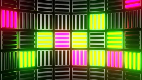 Pink and Light Green Cube Strobes Background VJ Loop in 4K Stock Footage 266523572