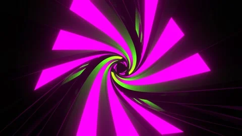 Pink and Light Green Rotating Light in Triangular Tunnel Background VJ Loop  Stock Footage 308069649