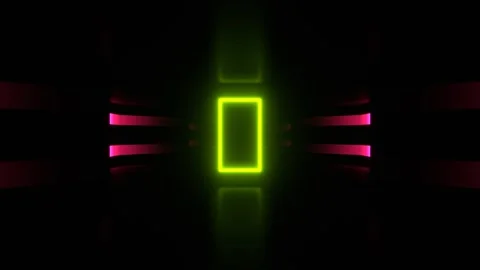 Pink and Light Green Simple Infinity Sci-Fi Neon Tunnel Background VJ Loop l Stock Footage 296758850