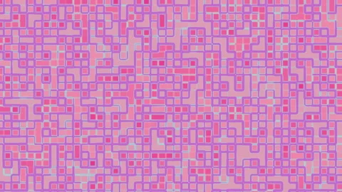 Pink and light purple rectangles form complex grid pattern. Vidéo 294590424