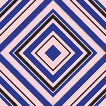 Pink and Navy Argyle Diagonal Stripes seamless pattern background Stock Illustration