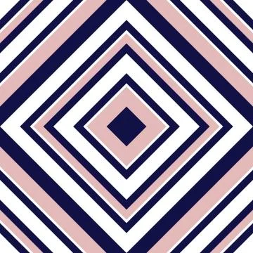 Pink and Navy Argyle Diagonal Stripes seamless pattern background Illustrazione stock