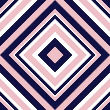Pink and Navy Argyle Diagonal Stripes seamless pattern background Stock Illustration
