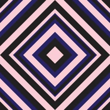 Pink and Navy Argyle Diagonal Stripes seamless pattern background Stock Illustration