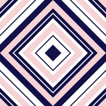 Pink and Navy Argyle Diagonal Stripes seamless pattern background Stock Illustration