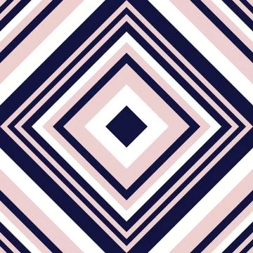 Pink and Navy Argyle Diagonal Stripes seamless pattern background Stock Illustration