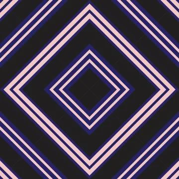 Pink and Navy Argyle Diagonal Stripes seamless pattern background Stock Illustration