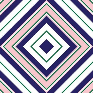Pink and Navy Argyle Diagonal Stripes seamless pattern background イラスト素材