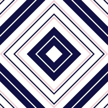 Pink and Navy Argyle Diagonal Stripes seamless pattern background Stock Illustration