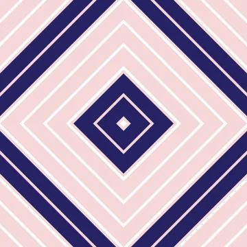 Pink and Navy Argyle Diagonal Stripes seamless pattern background Stock Illustration