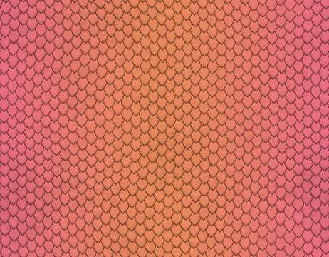 Pink and orange gradient snake skin pattern, sharp scale Stockillustratie