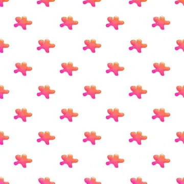 Pink and orange liquid splashes repeating pattern background Stock Illustration