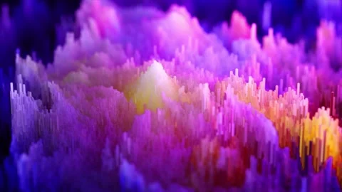 Pink and purple 3d render abstract background 4k Stock Footage 243649428