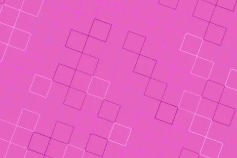 Pink and purple geometric pattern with squares and lines Stock Illustration