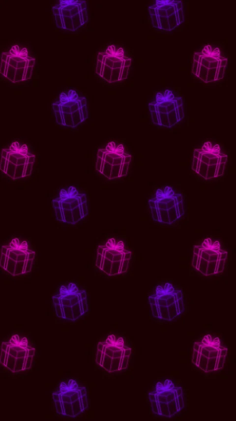 Pink and purple gift boxes move in different directions on a dark background Stock Footage 314788825