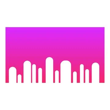 Pink and purple gradient background with white paint dripping effect Ilustração Stock