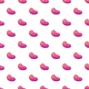 Pink and purple gradient bean repeating seamless pattern Illustrazione stock
