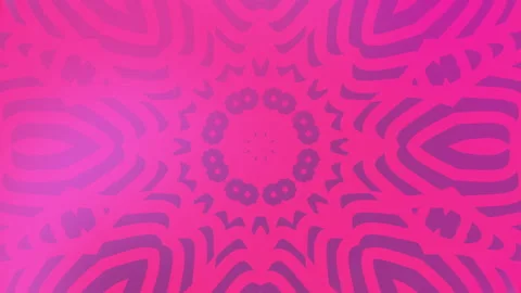 Pink and purple kaleidoscope pattern with a circular design. Видео 334690682
