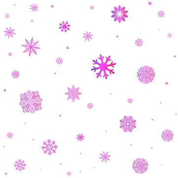 Pink and purple snowfall seamless Stock Illustration