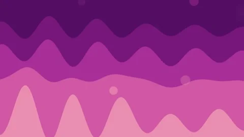 Pink and purple undulating liquid waves and rising bubbles abstract background Stock Footage 332068429