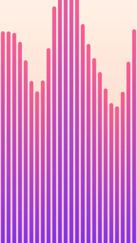 Pink and purple vertical bars gradient on cream background. 2d animation 库存影片 341549827