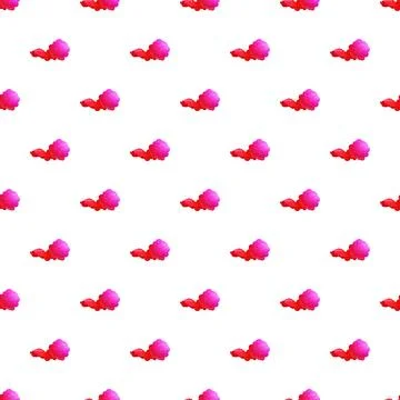 Pink and red abstract cloud watercolor paint pattern 库存插图