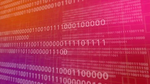 Pink and red binary numbers abstract Stock Footage 113852500