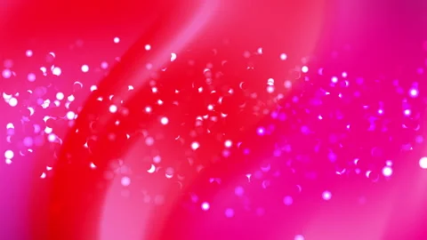 Pink and red gradient background displays glowing scattered circles. Stock Footage 310058709