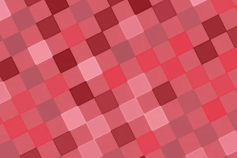 Pink and red mosaic pattern with square tiles Illustrazione stock