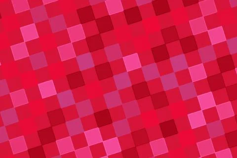 Pink and red mosaic pattern with colorful squares Stock Illustration
