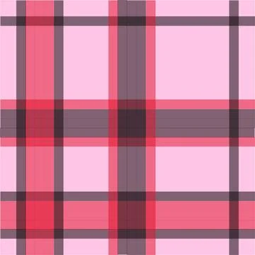 Pink and Red Plaid Pattern Fabric Texture Stock Illustration