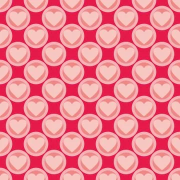 Pink and red vector background with hearts. Stock Illustration