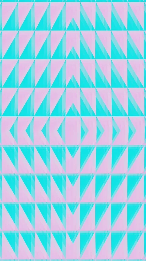 Pink and Turquoise Geometric Triangle Kaleidoscope Animation Vídeos de archivo 338187149