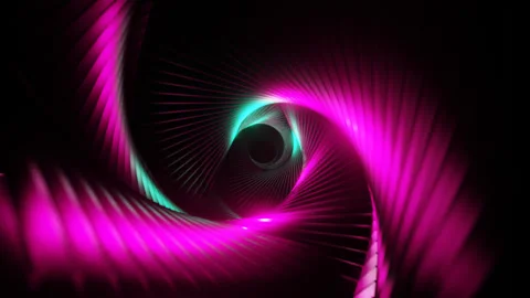 Pink and Turquoise Hypnotic Background Loop Animation in 4K Stock Footage 244246093