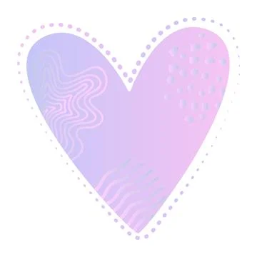 Pink and violet gradient heart Illustrazione stock