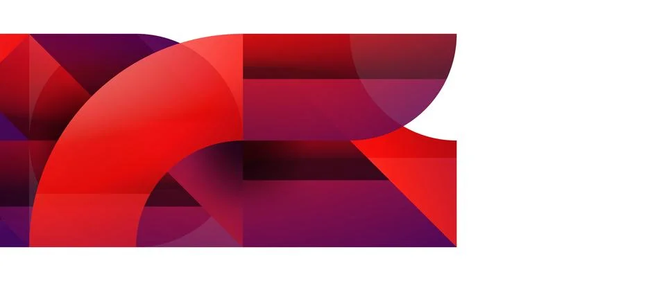 Pink and violet rectangles form a geometric art pattern on a white background Stock Illustration