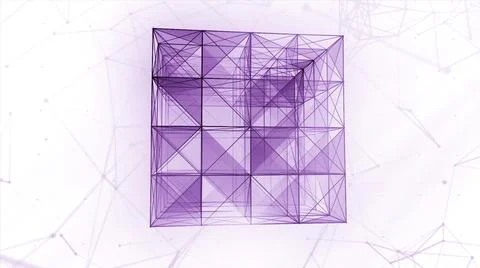 Pink and white background.Motion.A bright background with large bright squares Illustrazione stock