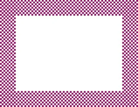 Pink and white checkered frame Stock Illustration