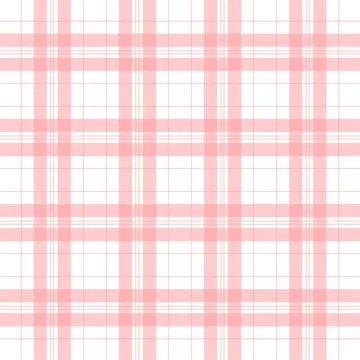 Pink and white checkered pattern fabric texture Stock Illustration
