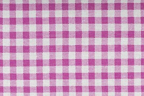 Pink and white checkered, pattern, design, cotton fabric for sewing, texture  Stock Photos