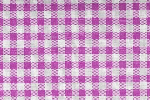 Pink and white checkered, pattern, design, cotton fabric for sewing, texture  Stock Photos