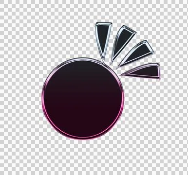Pink and white concentric waves on dark purple background with white border Stock Illustration
