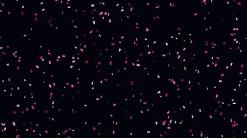 Pink and White Confetti Falling on Black Background Stock-Footage 340987026