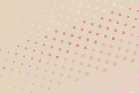 Pink and white dotted pattern on beige background Fotos de archivo