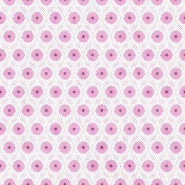 Pink and white flower repeat pattern background Stock Illustration