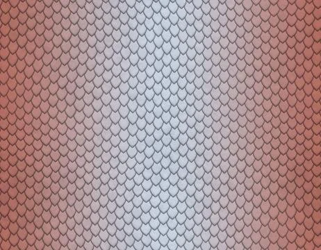 Pink and white gradient snake skin pattern, sharp scale Illustrazione stock