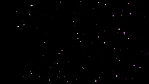 Pink and white particles falling on black background. animated particles Stock Footage 302091577